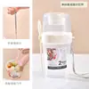 Tazas de Desayuno Explosiones Transfronterizas Taza de Ensalada Taza de Masón Salida Portátil Fruta y Verdura Comida Ligera con Tapa de Tenedor Taza Ácida