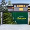 Tela de tapiz para puerta de garaje exterior navideña, tela de fondo para decoración de fiestas navideñas con tela colgante, tamaño grande