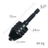 Portabrocas Eléctrico Wm Ajustable de Tres Mordazas de Cambio Rápido Vástago Hexagonal Portabrocas para Taladro Helicoidal 0.3mm-8mm