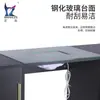 Venta Directa de Fábrica Mesa Negra para Manicure con Aspiradora Integrada, Cubierta de Mesa de Vidrio Templado, Gabinete con Múltiples Cajones de Almacenamiento, Banco de Trabajo Profesional