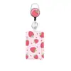 Lanyard con Hebilla Fácil de Tirar Telescópica Desmontable para Insignia de Trabajo Portatarjeta de Identificación con Corazón de Fresa UV Doble Cara Más Vendido Transfronterizo Listo para la Venta
