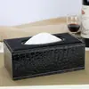 Caja de pañuelos de cuero estilo europeo, dispensador de pañuelos para uso en coche y hogar, caja de pañuelos creativa para sala de estar, mesa de centro, dormitorio y comedor