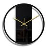 CC301-320 Reloj de Pared Digital Redondo de Acrílico Negro Tridimensional Transfronterizo Decoración del Hogar Reloj Sencillo Adhesivo de Pared 3 mm