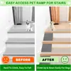 Escalera de escalada de madera para mascotas, rampa para perros mayores, escaleras de madera para perros, peldaños antideslizantes, marco de cama de madera para perros