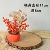 Caqui Pequeño Granada Artificial Flor de Nochevieja Caqui Deseoso DIY Adornos de Decoración Hechos a Mano para el Año Nuevo