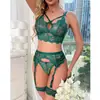 Comercio exterior europeo y americano nueva lencería sexy Amazon sexy encaje transparente multicolor traje de tentación dividido al por mayor