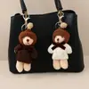 Chapéu de Crochê de Lã Dongdaemun da Coreia do Sul Pingente de Urso Chaveiro Fofo Desenho Animado Pingente de Bolsa Presente de Casal