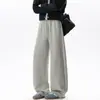 Nuevos Pantalones Deportivos Casuales Holgados para Hombre Otoño 2026 con Corte Curvo y Diseño de Retazos, Pantalones Largos de Alta Gama