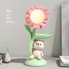Lámpara de oso de girasol Yifang Home, decoración de ambientes de almacenamiento, adornos de simulación, escritorio, dormitorio, mueble de TV