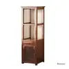 Estante de Flores Estilo Chino, Gabinete de Almacenamiento y Exhibición de Madera Maciza, Gabinete de Arte para Casa de Huéspedes Sala de Té, Soporte de Maceta de Piso para Sala de Estar, Bambú
