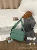 2025 Jierangshi Nuevo Estilo Coreano Color Macarrón Bolsa de Tela de Nylon Moda Hombro Cruzado Versátil Bolso Cuadrado Pequeño