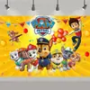 Fiesta de Cumpleaños Patrulla Canina Transfronteriza de Amazon Tema Infantil Patrulla Canina Tema de Dibujos Animados para Cumpleaños Tela Fotográfica