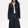 Chaqueta Vaquera Corta Resistente al Color Estilo Americano para Mujer, Conjunto de Dos Piezas de Jeans de Pierna Ancha, Chaqueta de Solapa de Moda