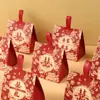 Caja de Papel Estilo Chino Retro Caja de Dulces Bolsa Boda Mi Familia Tiene Buenas Noticias 2026 Modelo Nuevo Caja de Dulces de Boda Caja Vacía