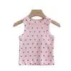 Chaleco de Verano para Niñas, Elegante Marca de Moda Infantil Estilo Coreano Floral Margarita Corazón de Canalé Camiseta sin Mangas para Usar en Capas o como Prenda Exterior