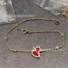 Pulsera de Calabaza Versión Nueva Kirin para Mujer, Nácar Blanco, Serie Ágata Roja, Joyería Esmaltada Estilo Nicho Cierre Ruyi