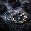 Pulsera de acero de titanio transfronteriza, no se decolora, estilo cubano para hombre, moda de nicho, accesorio versátil, diseño simple y elegante para mujer