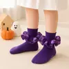 Nuevos Calcetines de Encaje Cómodos para Danza Infantil Halloween Estampado Lindo Juguetón Calcetines de Bebé Princesa