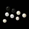 Botones de Perla de Plástico con Pie Alto, Botones Decorativos Redondos Negros y Blancos, Universales para Camisas, Suéteres y Abrigos