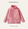 Jaqueta infantil de fleece transfronteiriça, casaco de algodão espesso e quente, uniforme escolar estilo pai e filho, casaco de outono e inverno para bebê