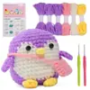 Paquete de Materiales para Crochet de Lana Set Muñeca de Peluche de Tejido Muñeca Tejida Muñeca de Ganchillo Tejido DIY