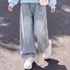 Conjunto de Dos Piezas para Niñas 2026 Estilo Universitario Primavera y Otoño Diseño Dopamina Sudadera de Manga Larga y Jeans con Lazo Moderno