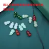 Pingente de Cabacinha Auspiciosa Esmaltada Jade Imitação Material para Fazer Pingente Perfurado Artesanal DIY Pingente Pulseira