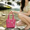 Bolsa Térmica Eva para Piquenique de Verão e Acampamento Bolsa Tote Atravessando Fronteiras Mais Vendida Bolsa Perfurada Decorativa DIY Bolsa de Maquiagem