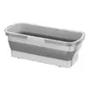 Cubo Plegable para Mopa Hogareño Doble Asa Cubo de Agua de Plástico Cubo Plano Portátil para Mopa con Ruedas Cubo Rectangular para Limpieza