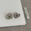 Colar e Brincos Puxáveis de Renda Vintage de Alto Padrão em Formato de Coração com Pedra Olho de Tigre para Mulheres, Gargantilha Única e Estilosa para Corrente de Suéter