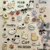 Pegatinas Populares Estilo Coreano de Gato Vaca Lindo con Relieve 3D para Uñas, Pegatinas Adorables Estilo Ins para Funda de Teléfono y Tableta DIY