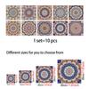 Fornecimento de comércio exterior retro mandala cristal peça dura adesivos de azulejo sala de estar cozinha banheiro transformação autoadesivos adesivos de parede decorativos