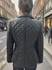 Novo Casaco de Inverno Europeu e Americano Transfronteiriço para Mulheres de 2026, Jaqueta Acolchoada de Algodão com Patchwork de Couro em Estilo Chanel