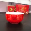 Jingdezhen Regalos para Cumpleaños Regalos de Agradecimiento para Cumpleaños Longevidad Tazones Regalos para Cumpleaños de Personas Mayores Tazones de Agradecimiento con Tiaoyi Shenghuo