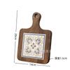 En stock Portavasos de Azulejo de Madera Maciza con Asa Aislamiento Térmico Salvamanteles Simple para Hogar de Madera Maciza para Mesa de Comedor Salvamanteles para Sopa y Arena