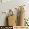 Cabide de parede estilo creme entrada sem furos gancho entrada atrás da porta bolsa chave roupas chapéu gancho em camadas