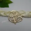 DIY hardware joias hairpin material galvanoplastia cor retendo ouro oco ventilador em forma de acessórios de cabelo cocar grande favoravelmente