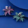 Broche de Flor Luxuoso Totalmente Cravejado Preto Fosco Resistente Corsage de Moda Feminina de Alto Padrão Alfinete de Design Exquisito Acessórios para Terno