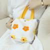 Bolsa Tote de Tela Pequeña Fresca de Lona Bolsa para Almuerzo Lonchera Bolso de Mano Algodón y Lino Pequeña Gran Capacidad Bolsa de Mamá