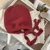 Nuevo Gorro de Lana Cálido Versátil Otoño e Invierno 2025 Sombrero Dulce tipo Bolsa Estilo Hepburn para Mujer Gorro de Pila con Correa Perezosa