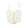 Para Comercio Exterior Transfronterizo Europeo y Americano Ropa de Mujer Aliexpress Más Vendido Verano Estilo Pura Tentación Camisola Fruncida con Lazo