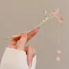 Horquilla de Pelo con Borla Floral, Nuevo Estilo Chino, Estilo Antiguo, Horquilla de Gama Alta de Nicho, Horquilla de Madera, Hanfu, Cheongsam, Accesorio para el Cabello para Mujeres