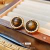 Aretes vintage vintage aguja de plata geométricos lujo ligero nicho de alta gama aretes joyería de industria pesada joyería nueva para mujer