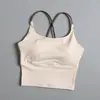 Sutiã Esportivo de Cor Sólida para Mulheres, Top de Yoga Push-Up à Prova de Impacto, Amigo da Pele e Macio, Versátil para Fitness e Corrida, Roupa Íntima Modeladora