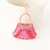 Nuevo Bolso Exquisito de Diamantes Completos Llavero de Aleación Accesorios Llavero para Novia Hebilla de Bolso Colgante de Bolso Pedrería