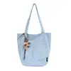 Bolso de mujer transfronterizo, bolso de hombro de lona de gran capacidad, nuevo bolso casual para el antebrazo Henggeng, bolso tipo tote moderno y ligero para la clase