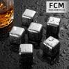 Pinza de Hielo Congelado Rápido para Vino Extranjero Personalizada Acero Inoxidable 304 Cubo de Hielo Whisky Cerveza Chapado en Titanio Hielo para Bar Vino al por Mayor