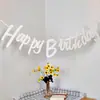 Bandera de decoración para fiesta de cumpleaños de bebé de un año, letras unidas, flor de cumpleaños