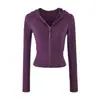 Conjunto de Duas Peças Feminino: Moletom com Capuz e Zíper Ajustado ao Corpo Calça Longa de Cintura Alta com Caimento Roupas Esportivas Casuais Emagrecedoras