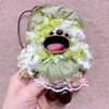 Encantador perrito peludo con la lengua fuera, llavero para bolso, colgante de dibujos animados natural, semillas de terapia de sonido curativas, popular en zonas escénicas, amuleto divertido y adorable